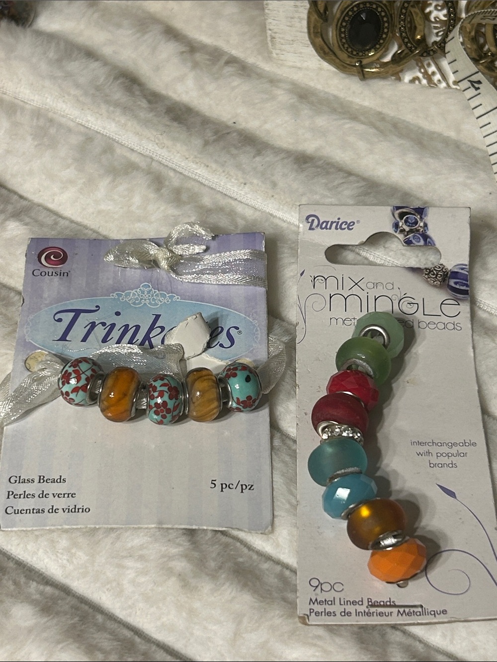 Darice Multicolor Glass & Metal-Lined Bead Mix